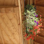 Balkon mit Holzboden